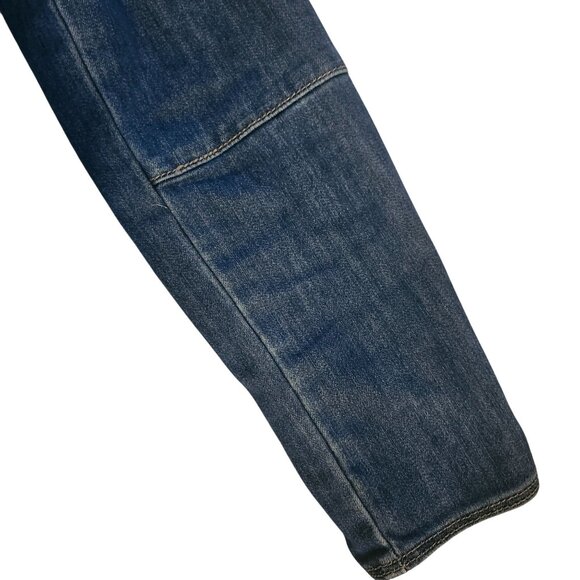 Kate & Mallory Womens Medium Denim Moto Jacket with Zipper Pockets - Picture 6 of 12